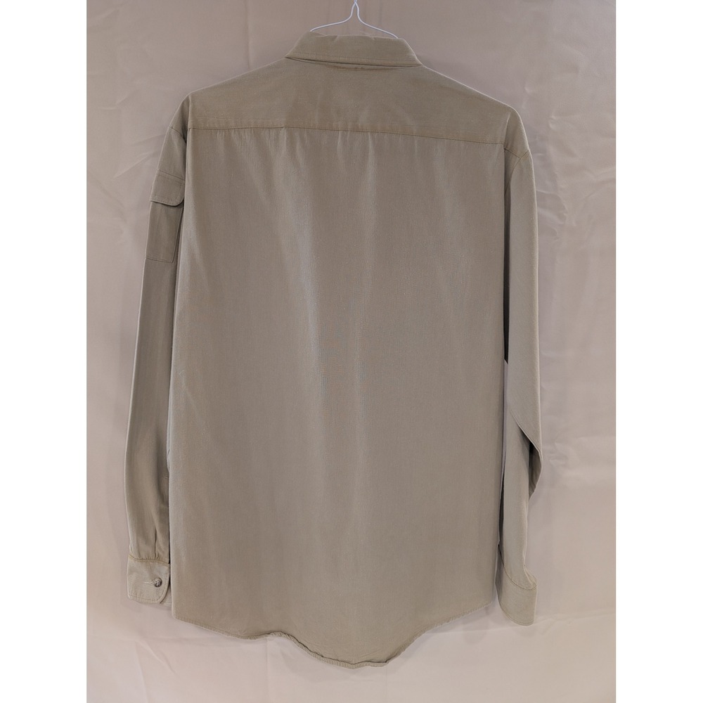 VTG Duck Head‎ Mens Button Down Long Sleeve Shirt Olive Green Military Style - Picture 6 of 8